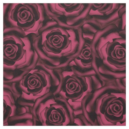 Burgundy roses fabric