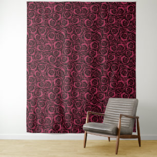 Burgundy roses tapestry