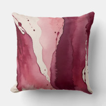 burgundy, rosewood pink, and soft ivory watercolor