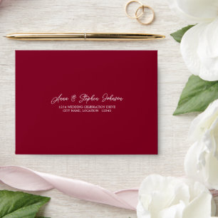 Burgundy RSVP Return Envelope
