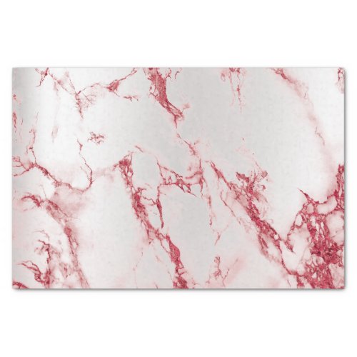 Burgundy Ruben Silver Marble Metallic Abstract Tissue Paper