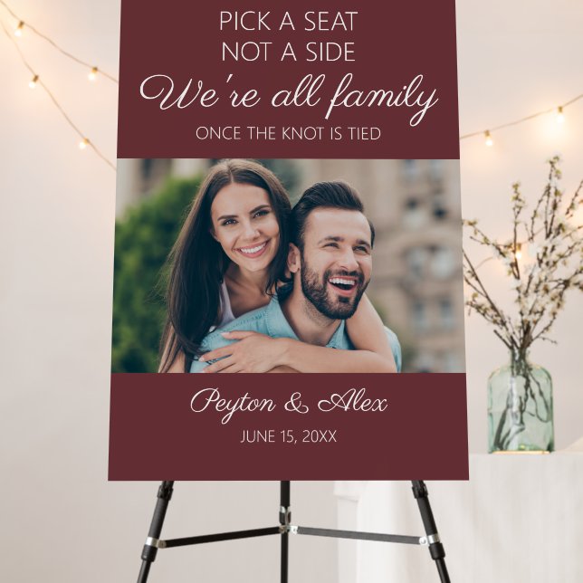 Burgundy Rust Photo Pick Seat Not Side   Foam Board (In Situ (Stand))