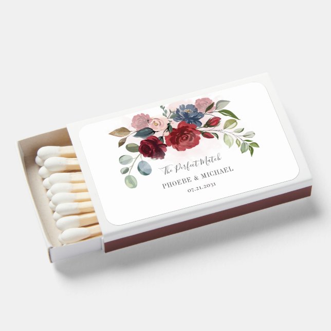 Burgundy Rustic Greenery Perfect Match Wedding (Front Open)