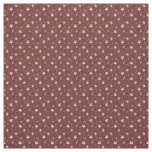 Burgundy Rustic Wildflower Countryside Pattern Fabric