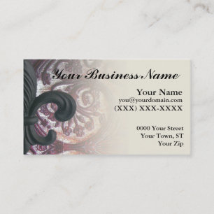 burgundy/sand "iron fleur de lis" business card