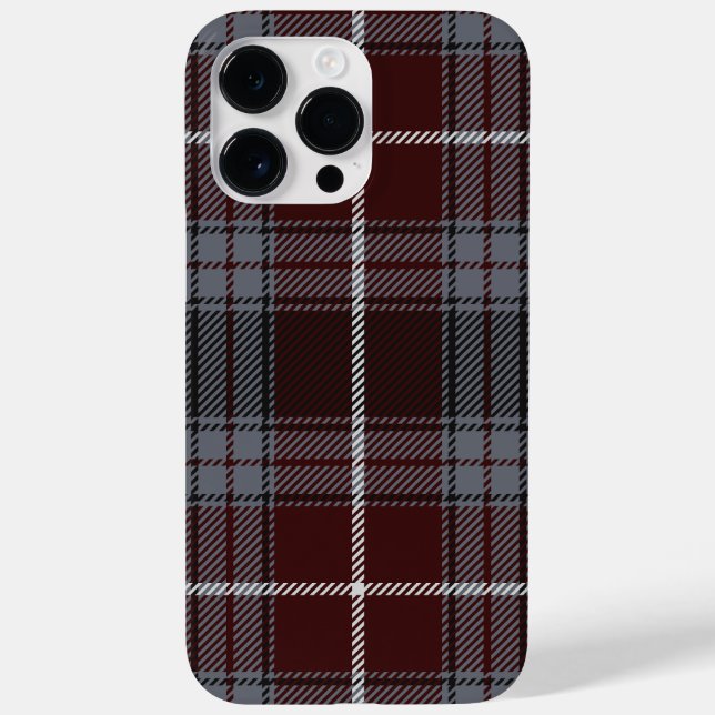 Burgundy Scholar Plaid Case-Mate iPhone Case (Back)