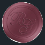 Burgundy Script Double Monogram Wax Seal Stickers<br><div class="desc">This vintage style double monogram 2 Letter calligraphy script Faux Wax Seal Sticker set in the Wine Maroon Burgundy colorway will make the perfect finishing touch to your wedding invitations, birthday party, baby shower, anniversary, or other special occasion stationery. Seal your envelopes easily and beautifully with the look of real...</div>