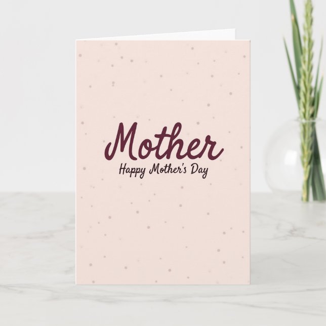 Burgundy Script Mothers Day Card (Front)