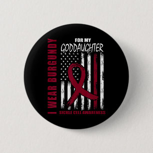 Burgundy Sickle Cell Awareness Shirt Goddaughter U Button