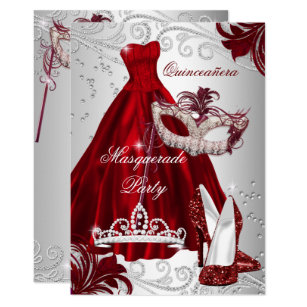 masquerade quinceañera invitations zazzle