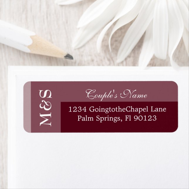 Burgundy Simple Modern Chic Script Label (Insitu)