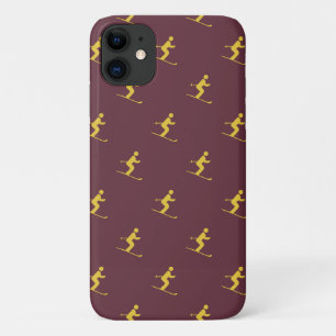 Burgundy Skier Case-Mate iPhone Case
