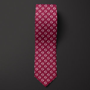 Burgundy Soccer Futbol Neck Tie