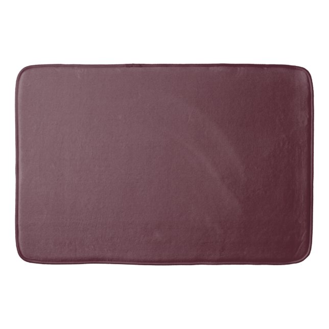 Burgundy Solid Color Bath Mat (Front)