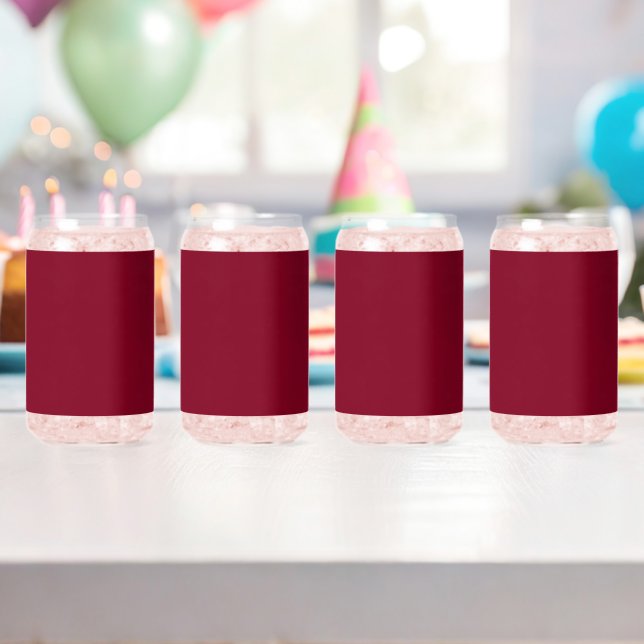 Burgundy Solid Color Can Glass (Insitu (Birthday))