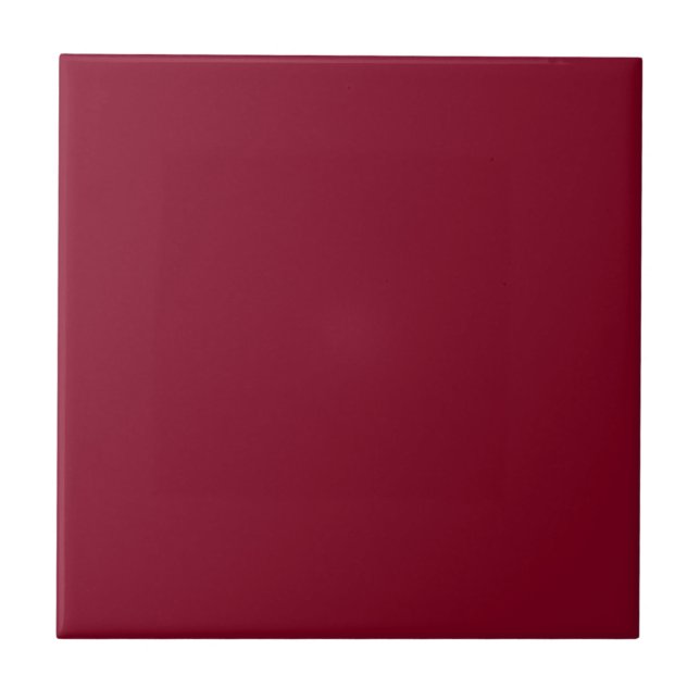 Burgundy Solid Color Ceramic Tile (Front)
