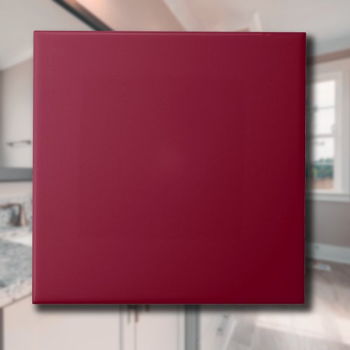 Burgundy Solid Color  Classic  Elegant Ceramic Tile