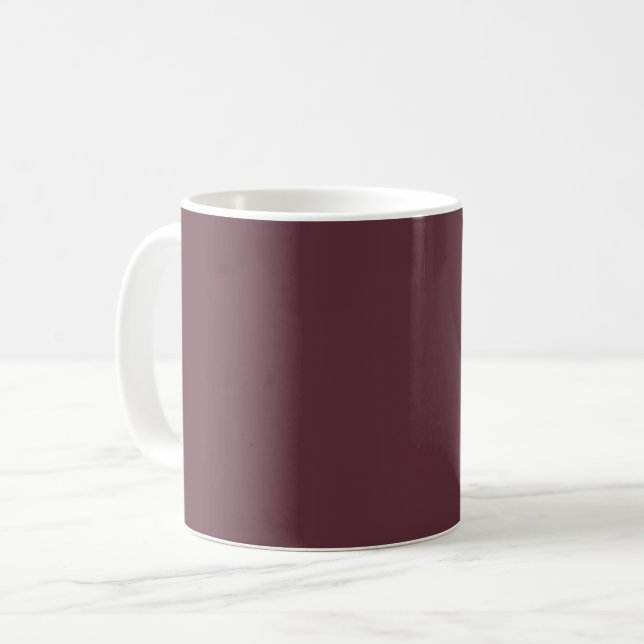 Burgundy Solid Color Coffee Mug (Front Left)