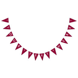 Burgundy Solid Color Customize It Bunting Flags