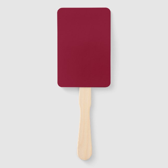Burgundy Solid Color Hand Fan (Front)