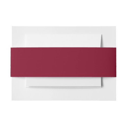 Burgundy Solid Color Invitation Belly Band