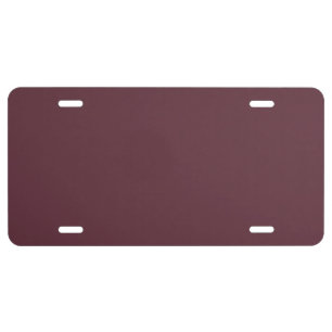 Burgundy Solid Color License Plate