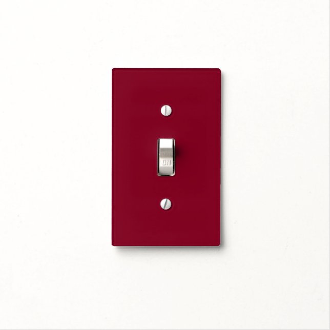 Burgundy Solid Color Light Switch Cover (In Situ)