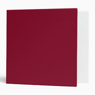 Burgundy Solid Color Minimalist 3 Ring Binder