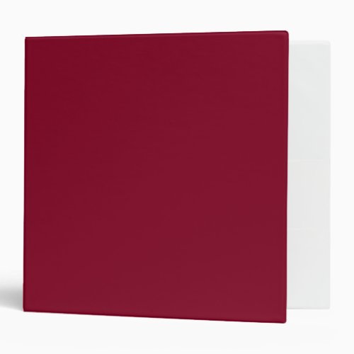 Burgundy Solid Color Minimalist 3 Ring Binder