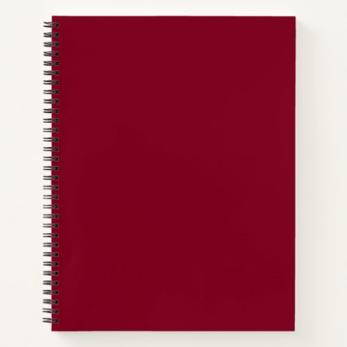 Burgundy Solid Color Notebook
