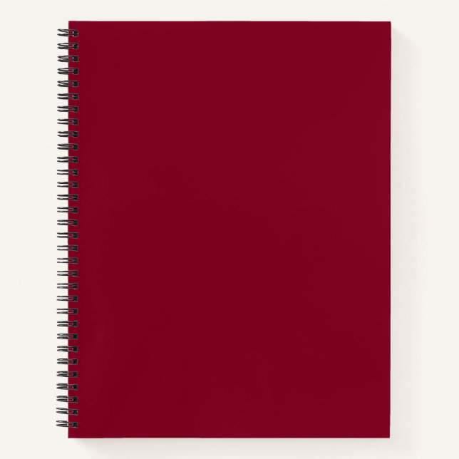 Burgundy Solid Color Notebook (Front)