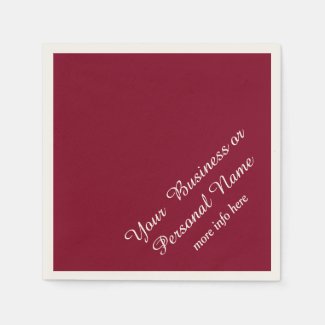 Burgundy  solid color -personalized napkins