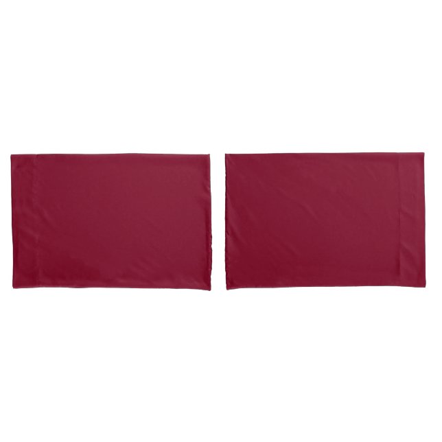 Burgundy (solid color)  pillow case (Front-Set)