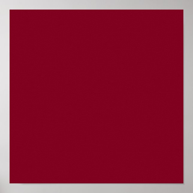 Burgundy Solid Color Poster (Front)