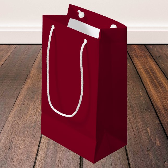 Burgundy Solid Color Small Gift Bag (Creator Uploaded)