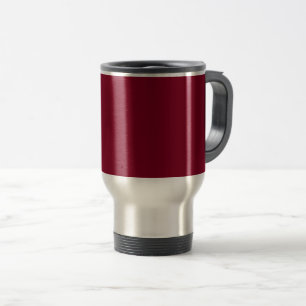 Burgundy Solid Color Travel Mug