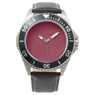Burgundy Solid Color Watch