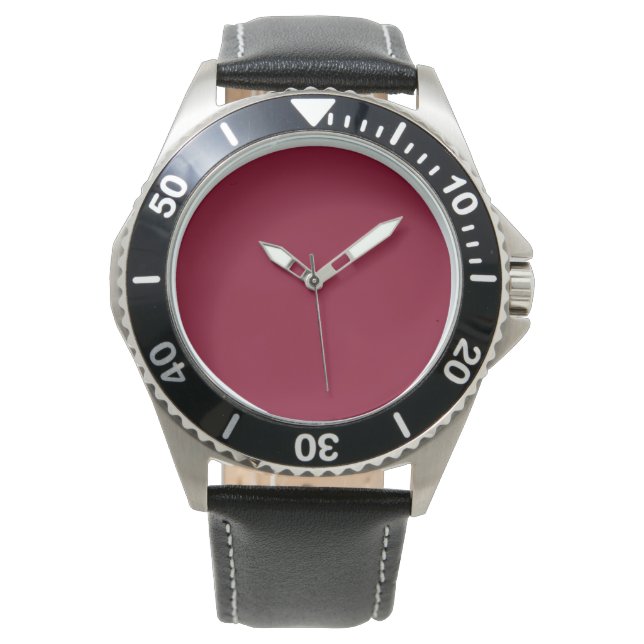 Burgundy Solid Color Watch (Front)