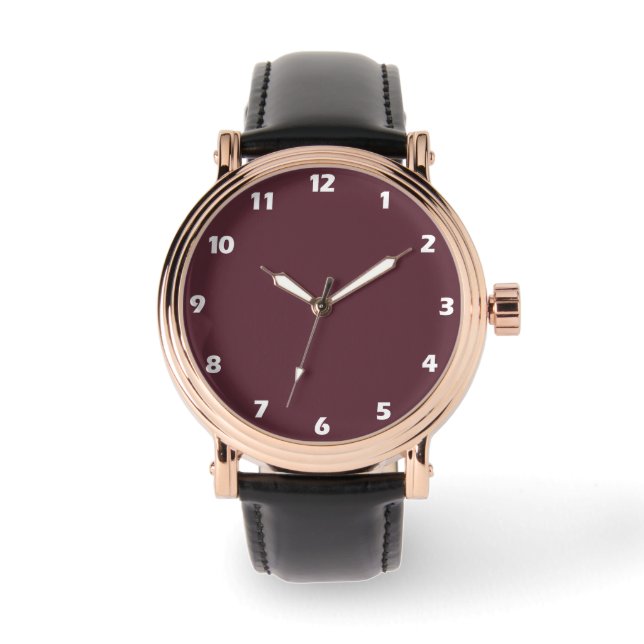 Burgundy Solid Color Watch (Front)