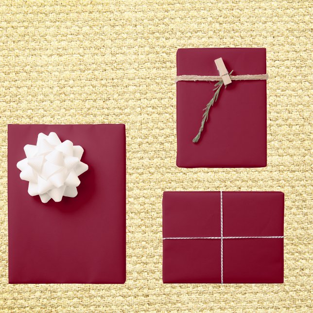 Burgundy Solid Color Wrapping Paper Sheets (Creator Uploaded)