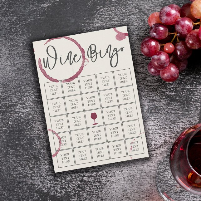 Burgundy Stains Wine Bingo Card (Creator Uploaded)