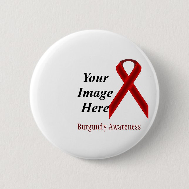 Burgundy Standard Ribbon by Kenneth Yoncich Button (Front)