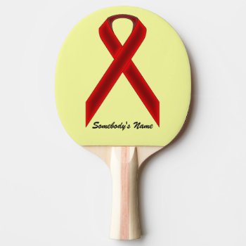 Burgundy Standard Ribbon By Kenneth Yoncich Ping Pong Paddle by KennethYoncich at Zazzle