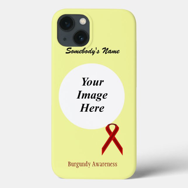 Burgundy Standard Ribbon Tmpl by Kenneth Yoncich Case-Mate iPhone Case (Back)