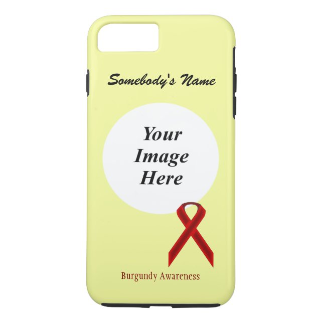 Burgundy Standard Ribbon Tmpl by Kenneth Yoncich Case-Mate iPhone Case (Back)