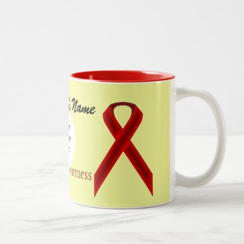 Burgundy Standard Ribbon Tmpl by Kenneth Yoncich Two_Tone Coffee Mug