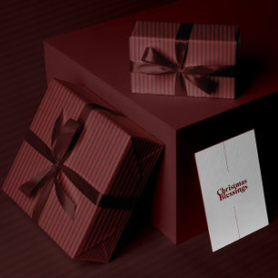 Burgundy Stripe Wrapping Paper