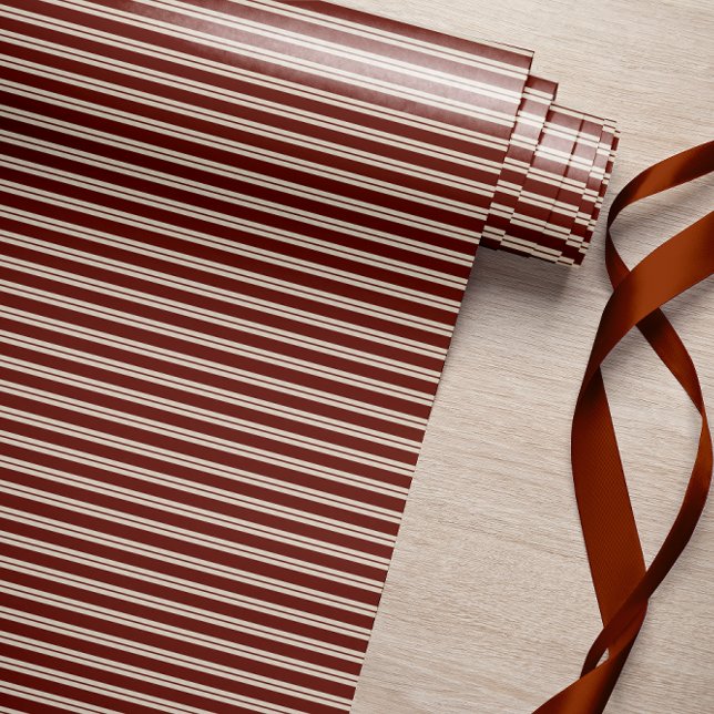 Burgundy Striped Wrapping Paper (Creator Uploaded)