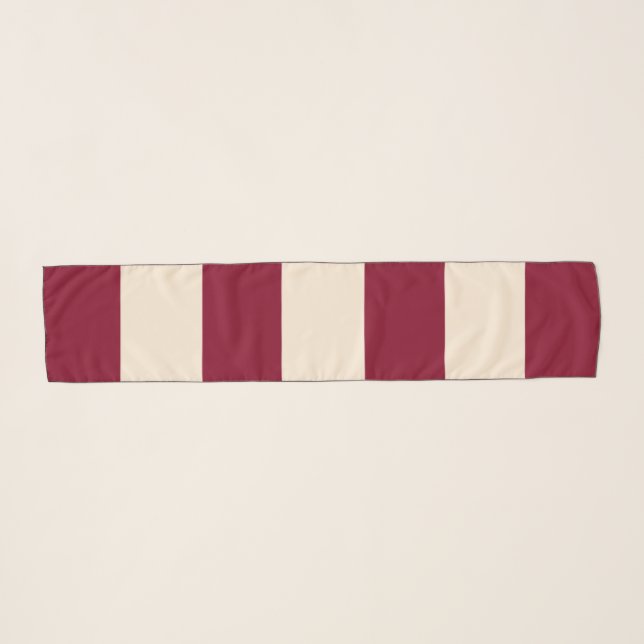 Burgundy Stripes Scarf (Front (Horizontal))