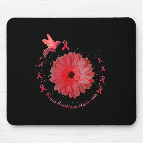 Burgundy Sunflower Brain Aneurysm Awareness 1  Mouse Pad